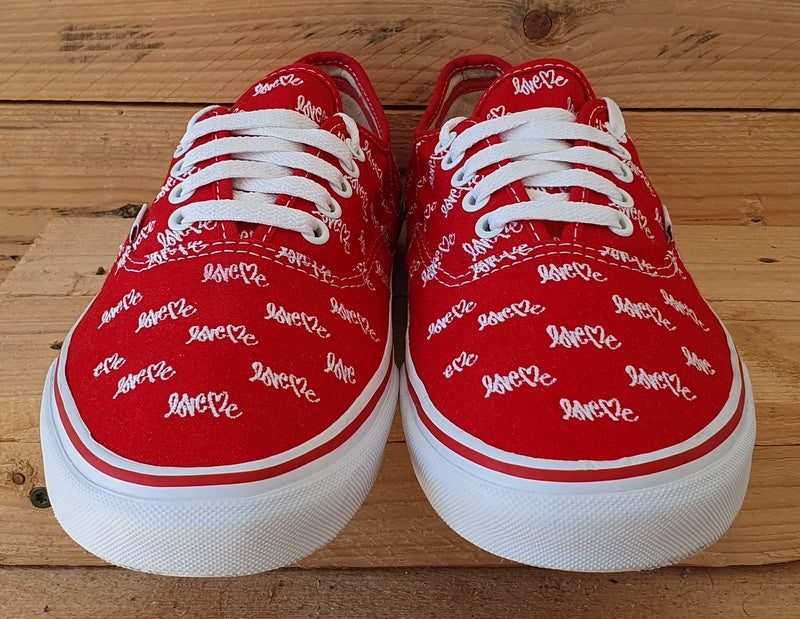 Vans Off The Wall Love Me Canvas Trainers UK9/US10/EU43 TC8R Red/White/Gum