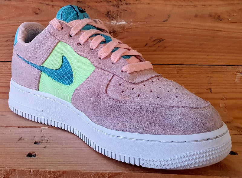 Nike Air Force 1 Trainers UK5/US7.5/EU38.5 CJ1647-600 Washed Coral Ghost Green