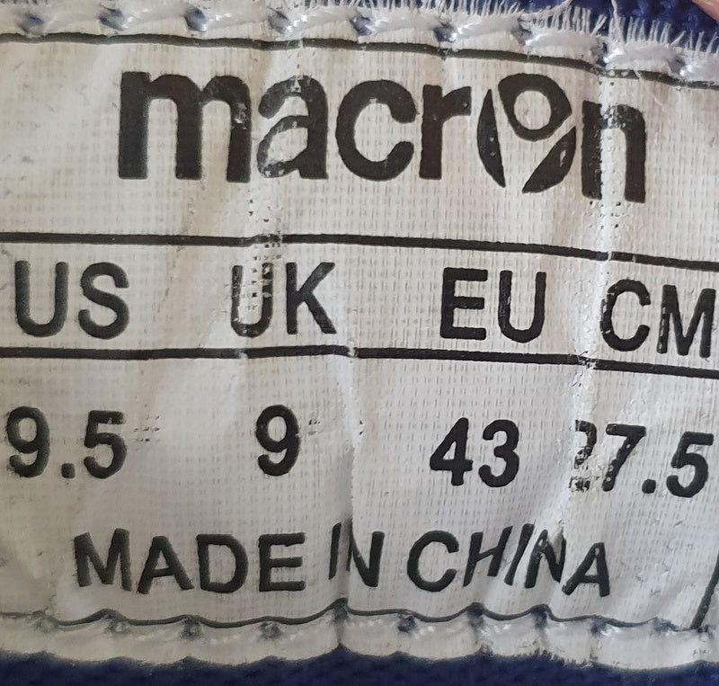 Macron Calima Low Textile Trainers UK9/US9.5/EU43 White/Dark Blue/Silver
