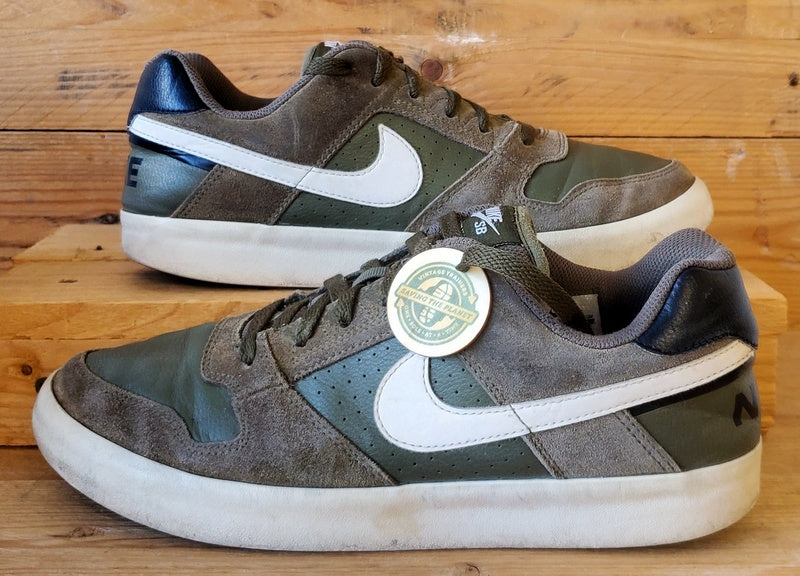 Nike SB Delta Force Low Leather Trainers UK7/US8/EU41 942237-200 Green/White