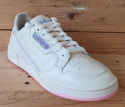 Adidas Continental 80 Low Leather Trainers UK6/US7.5/EU39 G27726 Ecru Tint