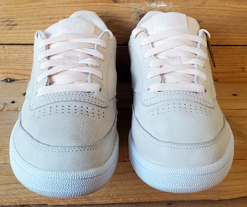 Reebok Club C 85 Low Suede Trainers UK7/US9.5/EU40.5 BS9609 Pink/White