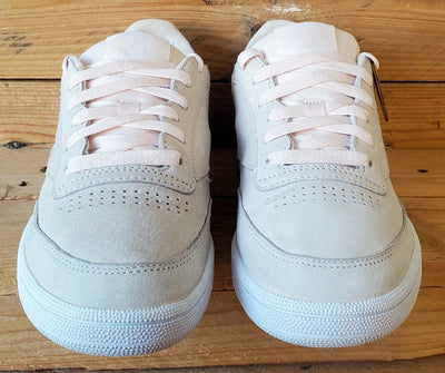 Reebok Club C 85 Low Suede Trainers UK7/US9.5/EU40.5 BS9609 Pink/White