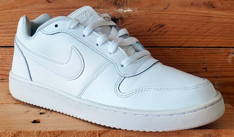 Nike Ebernon Low Leather Trainers UK8/US9/EU42.5 AQ1775-100 Triple White