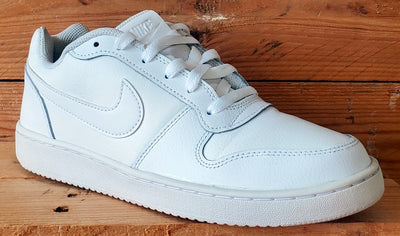 Nike Ebernon Low Leather Trainers UK8/US9/EU42.5 AQ1775-100 Triple White