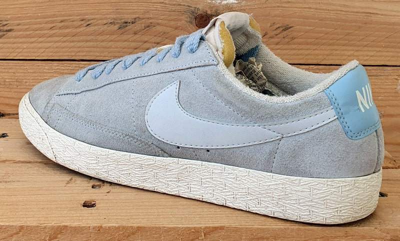 Nike Blazer Low Suede Trainers 517371-402 Light Sky Blue/White UK7/US9.5/EU41