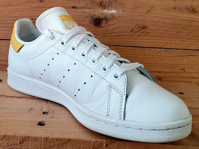 Adidas Stan Smith Low Leather Trainers UK6/US7.5/EU39 EF6883 White/Yellow