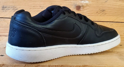 Nike Ebernon Low Leather Trainers UK6/US8.5/EU40 AQ1779-001 Black/White