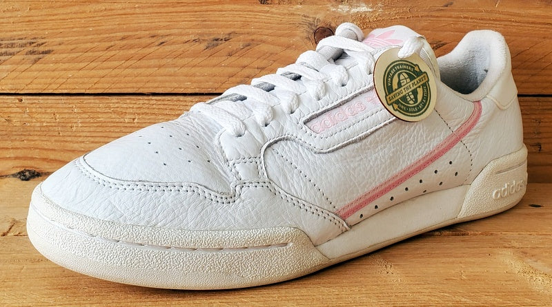 Adidas Continental 80 Low Leather Trainers UK8/US9.5/EU42 G27722 White/Pink