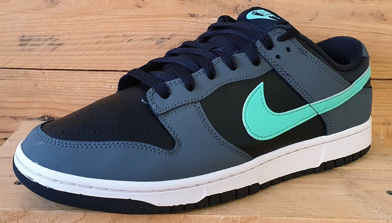 Nike Dunk Low Leather Trainers UK11/US12/EU46 FB3359-001 Grey/Black/Green