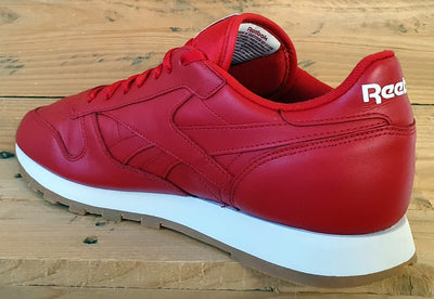 Reebok Classic Low Leather Trainers UK11/US12/EU45.5 059503 Red/White/Gum