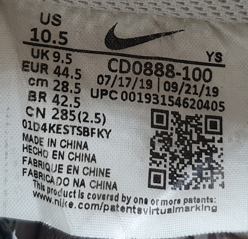 Nike Air Force 1 Leather Trainers CD0888-100 White/Orange UK9.5/US10.5/EU44.5