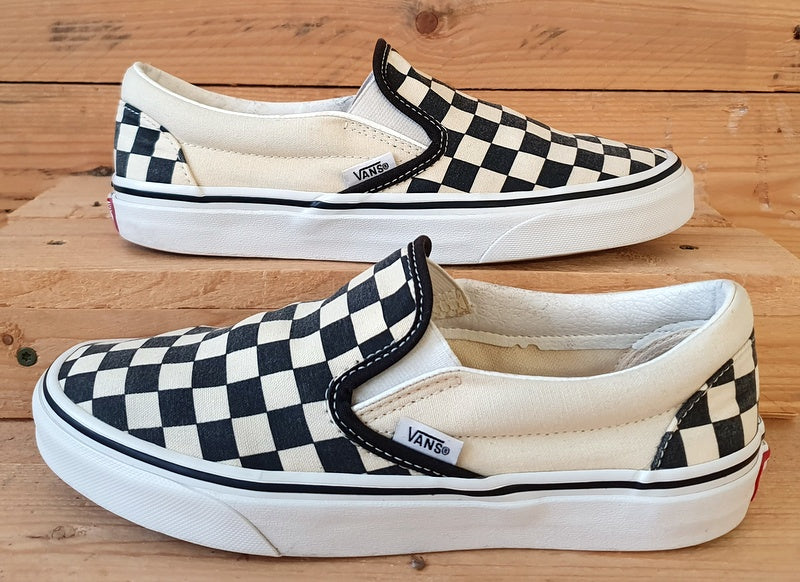 Vans Old Skool Low Canvas Trainers UK5/US7.5/EU38 751505 Cream Checkerboard