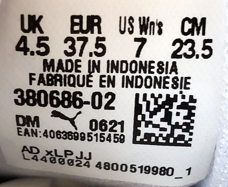 Puma Suede Mayu Low Trainers UK4.5/US7/EU37.5 380686-02 Black/White