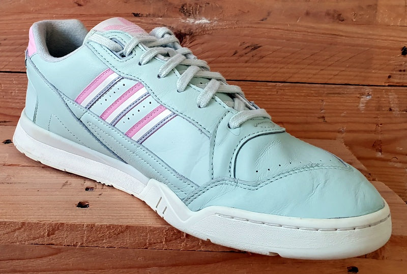 Adidas AR Low Leather Trainers UK10.5/US11/EU45 D98156 Linen Green True Pink