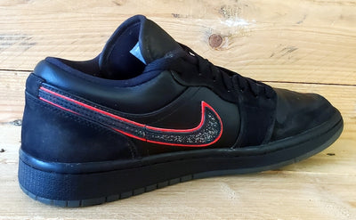 Nike Air Jordan 1 Low Leather Trainers UK6/US7/EU40 CK3022-006 Black/Orbit Red