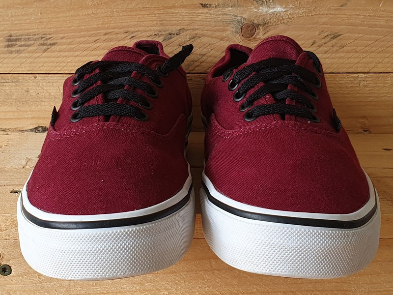 Vans Off The Wall Low Canvas Trainers UK9/US10/EU43 TC7H Burgundy/White/Gum
