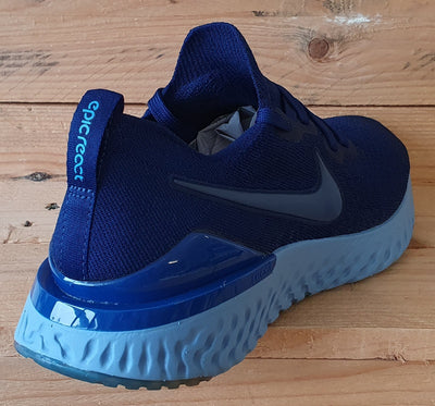 Nike Epic React 2 Low Flyknit Trainers UK7/US8/EU41 BQ8928-400 Blue Void