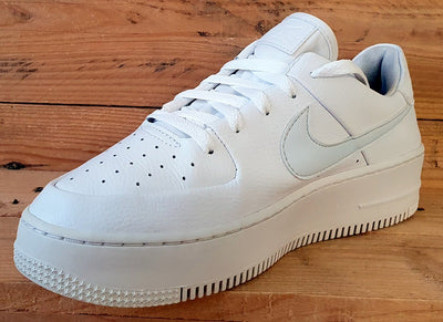 Nike Air Force 1 Sage Low Leather Trainers UK8.5/US11/EU43 AR5339-100 White/Blue