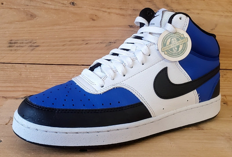 Nike Court Vision Mid Leather Trainers UK6/US7/EU40 FQ8740-480 Blue/White