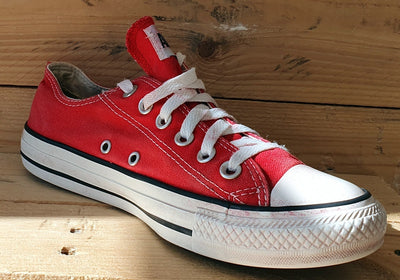 Converse Chuck Taylor All Star Low Trainers UK5/US7/EU38 M9696 Red/White