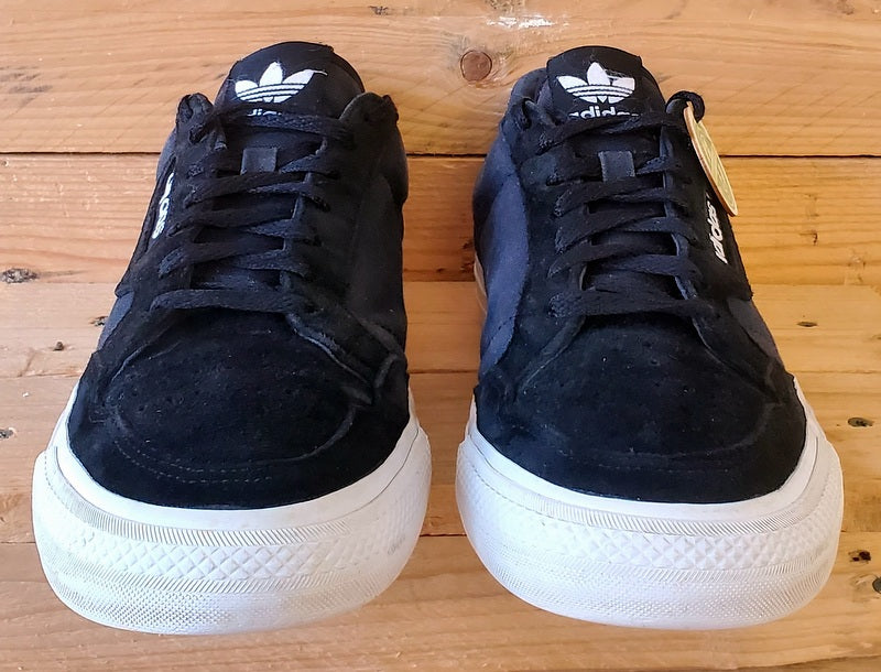 Adidas Continental Vulc Low Canvas/Suede Trainers UK9/US9.5/EU43 FU9471 Black