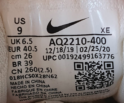 Nike Air Zoom Pegasus Low Textile Trainers UK6.5/US9/EU40.5 AQ2210-400 Aqua