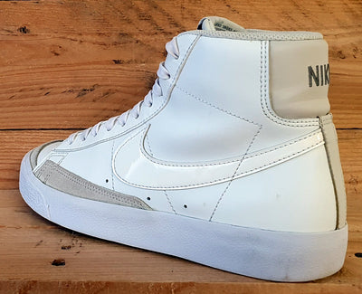 Nike Blazer Mid 77 GS Leather Trainers UK5.5/US6Y/EU38.5 DA4086-104 White Light