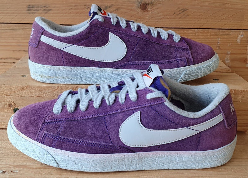 Nike Blazer Premium Low Suede Trainers UK6/US7/EU40 538402-501 Purple/Grey