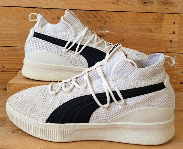 Puma Clyde Court Low Textile Trainers 191712 11 Cloud White Black UK12 US13 EU47 VintageTrainers