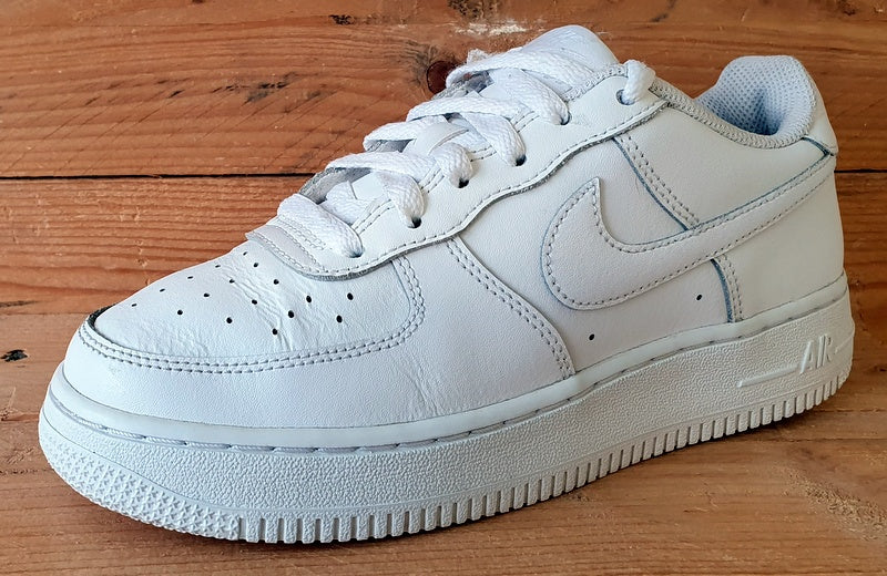 Nike Air Force 1 Low Leather Trainers UK4/US4.5Y/EU36.5 DH2920-111 Triple White