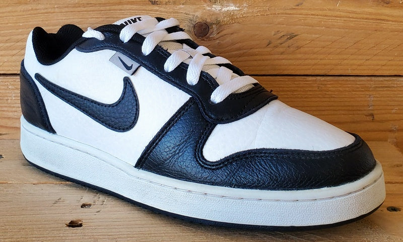 Nike Ebernon Premium Leather Trainers UK6/US7/EU40 AQ1774-102 Black/White