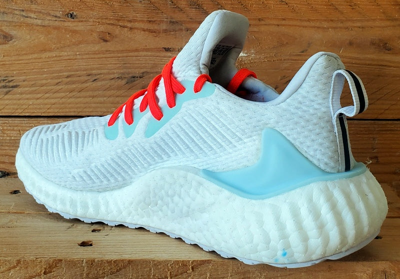 Adidas Alphaboost Low Primeknit Trainers UK8.5/US9/EU42.5 EG1441 White/Solor Red