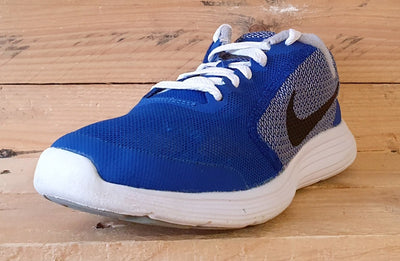Nike Revolution 3 Low Textile Trainers UK4/US4.5Y/EU36.5 819413-402 Blue/White