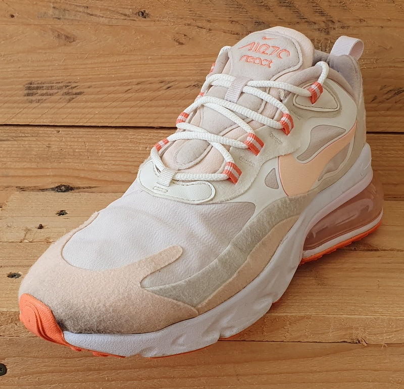 Nike Air Max 270 React Low Trainers UK7.5/US10/EU42 CJ0619-103 Crimson Tint