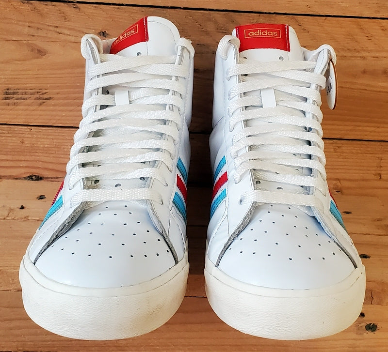 Adidas Basket Profi Mid Leather Trainers UK10/US10.5/E44.5 FW5000 White/Blue/Red