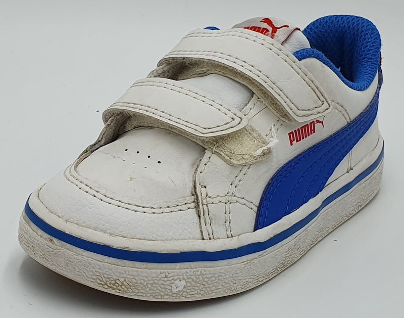 Puma Low Leather Trainers 357680 15 White/Blue/Red UK6/US7C/EU23