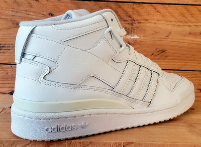 Adidas Forum Mid Leather Trainers UK7.5/US8/EU41 FY4975 Triple White