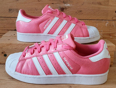 Adidas Originals Superstar Low Leather Trainers UK5/US5.5/EU38 DB1246 Pink/White