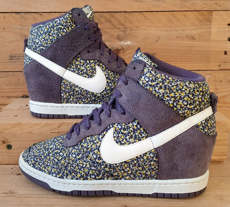 Nike X Libery Of London Dunk Hi Wedge Trainers UK5/US7.5/E38.5 540859-500 Purple