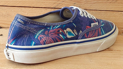 Vans Off The Wall Low Canvas Trainers UK3.5/US6/EU36 TB9O Blue/Floral