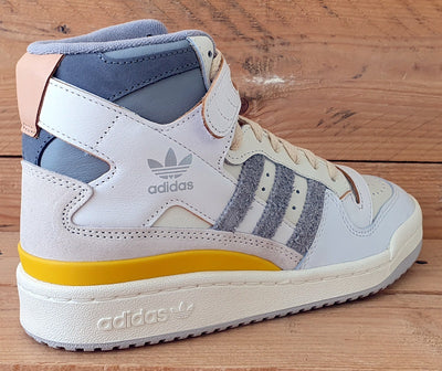 Adidas Forum 84 High Leather Trainers UK4.5/US5/EU37 GY5727 White/Yellow