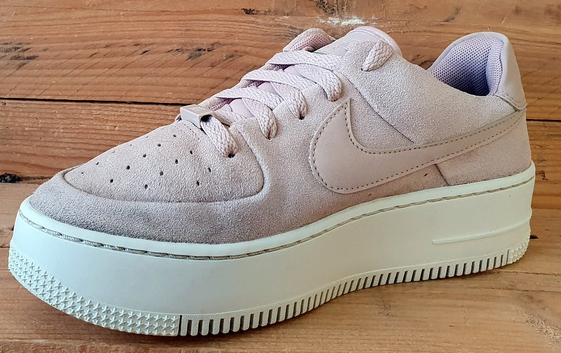 Nike Air Force 1 Sage Suede Trainers UK6/US8.5/EU40 AR5339-201 Particle Beige