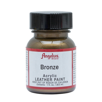 Angelus Metallic Acrylic Leather Paint - Bronze- 1fl oz / 30ml - Custom Sneakers