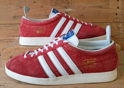 Adidas Originals Gazelle Suede Low Trainers UK9/US9.5/EU43 FU9657 Red/White