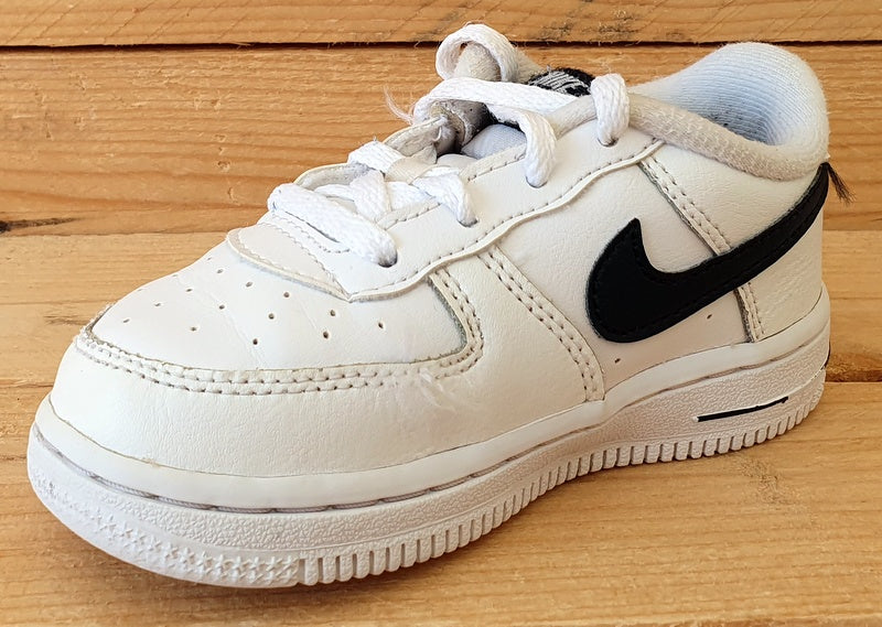 Nike Air Force 1 Low Leather Kids Trainers UK7.5/US8C/E25 CV4597-100 White/Black