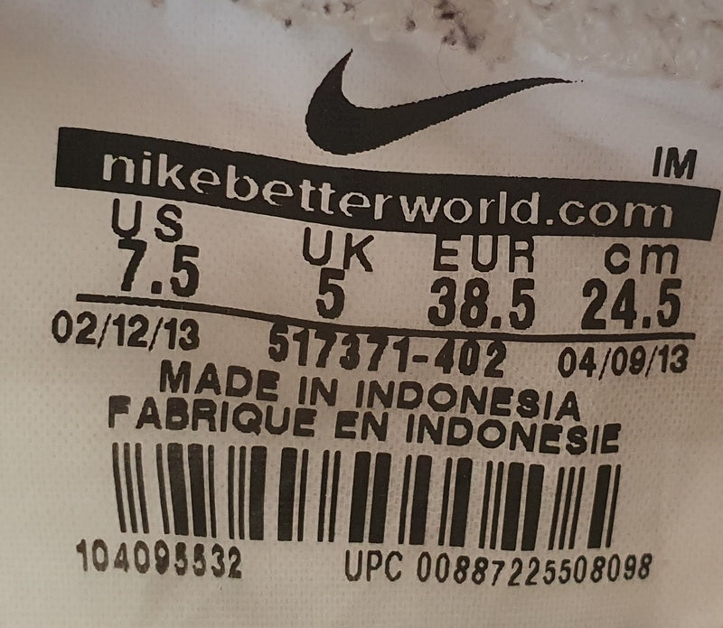 Nike Blazer Low Suede Trainers UK5/US7.5/EU38.5 517371-402 Blue/White