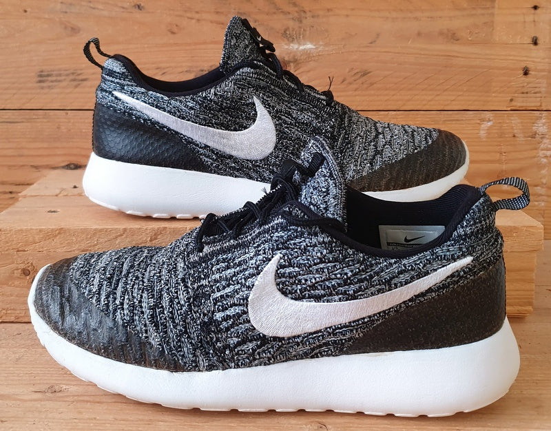 Nike Roshe One Flyknit Trainers UK5/US7.5/EU38.5 704927-010 Black Cool Grey