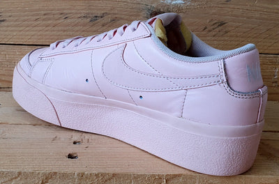 Nike Blazer Low Platform Leather Trainers DJ0292-600 Pink UK4/US6.5/EU37.5