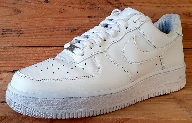 Nike Air Force 1 '07 Low Leather Trainers UK9/US10/EU44 CW2288-111 Triple White